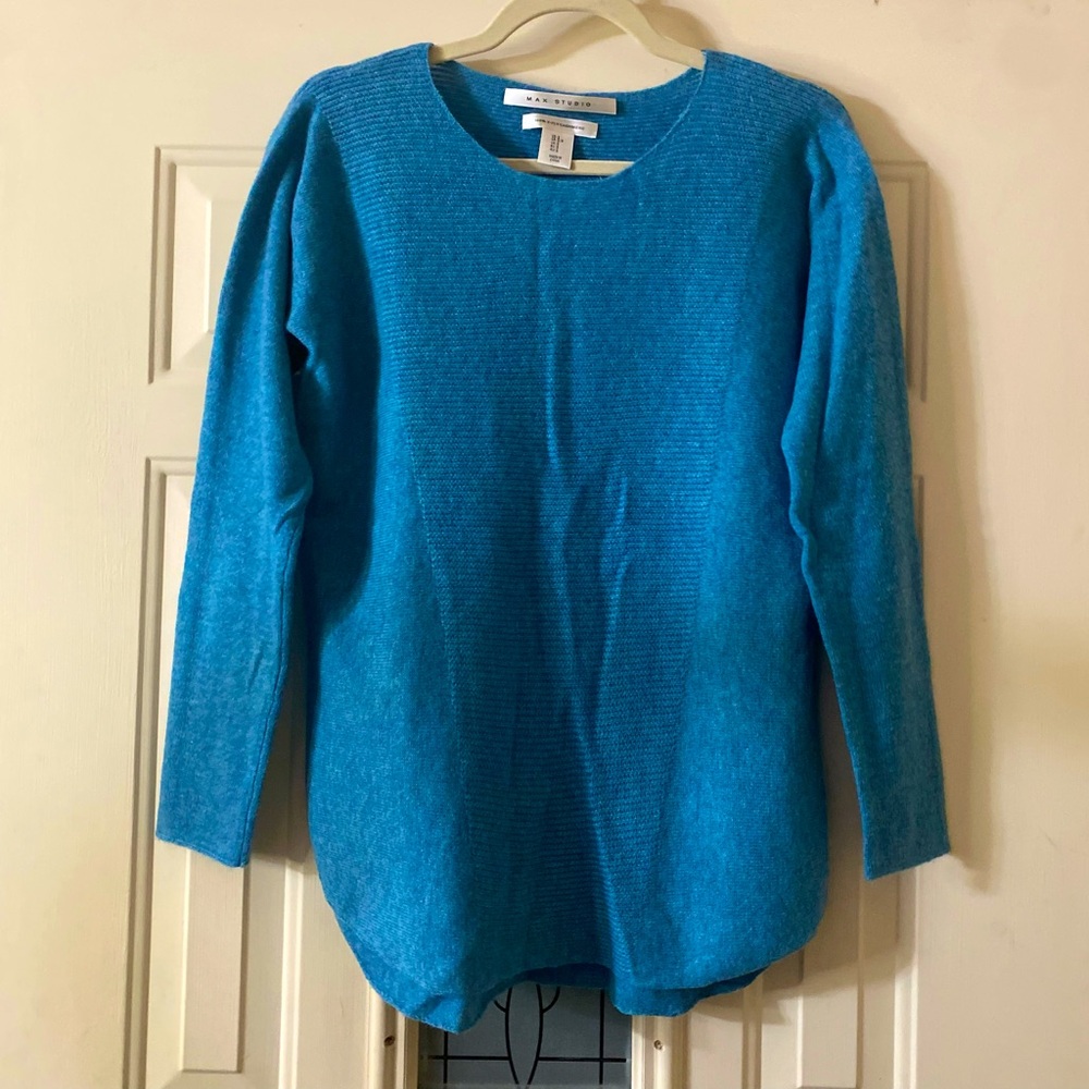 Max Studio Cashmere Sweater Blue Size Small